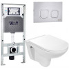 Подвесной унитаз с инсталляцией Weltwasser Amberg 506 ST / Baarbach 004 GL-WT / Amberg RD-MT CR 10000006857 белый глянец