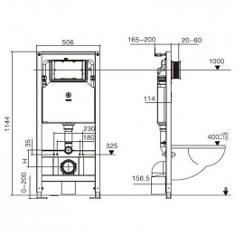 Подвесной унитаз с инсталляцией Weltwasser Amberg 506 ST / Baarbach 004 GL-WT / Amberg RD-MT CR 10000006857 белый глянец