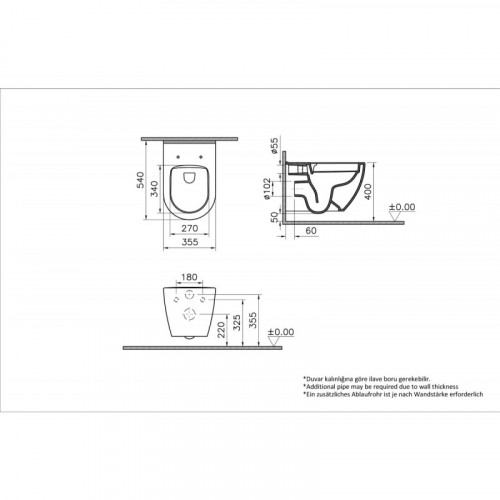 Унитаз с инсталляцией Vitra Mia Round 9873B003-7205 с сиденьем микролифт