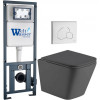 Подвесной унитаз с инсталляцией Weltwasser Marberg 410 / Gelbach 043 MT-GR / MAR 410 RD GL-WT 10000012036 серый матовый