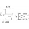 Унитаз напольный моноблок детский SantiLine SL-5015