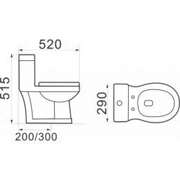 Унитаз напольный моноблок детский SantiLine SL-5015