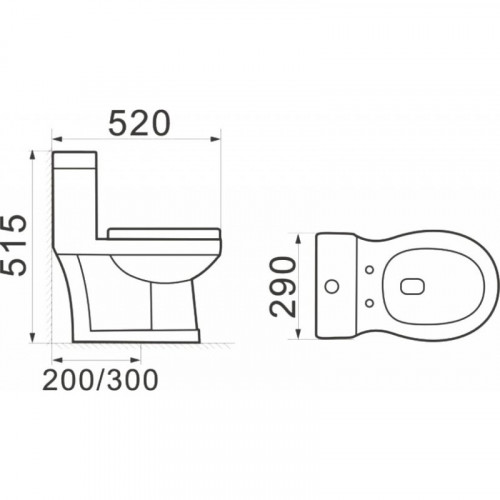Унитаз напольный моноблок детский SantiLine SL-5015