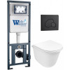 Подвесной унитаз с инсталляцией WeltWasser Marberg 410 / Telbach 004 GL-WT / MAR 410 RD MT-BL 10000011127 белый глянцевый