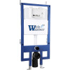 Подвесной унитаз с инсталляцией WeltWasser Bamberg 545 / Merzbach 041 XL MT-BL / Bamberg CR 10000012876 черный матовый