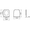 Сиденье для унитаза VitrA Integra Square 191-003-009 тонкое с микролифтом