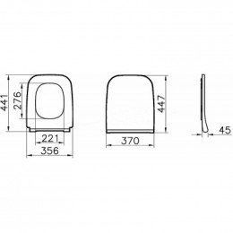 Сиденье для унитаза VitrA Integra Square 191-003-009 тонкое с микролифтом