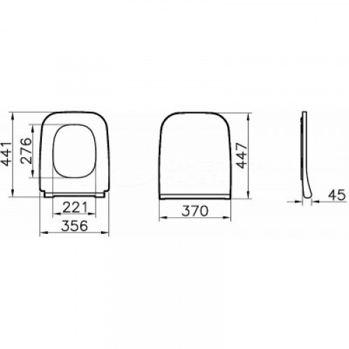 Сиденье для унитаза VitrA Integra Square 191-003-009 тонкое с микролифтом