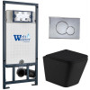 Подвесной унитаз с инсталляцией Weltwasser Marberg 507 / Gelbach 043 MT-BL / MAR 507 RD CR 10000012002 черный матовый