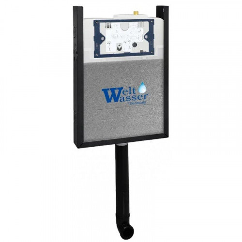 Приставной унитаз с бачком Weltwasser Amberg 404 / Gelbach 002 MT-BL / Amberg RD-MT CR 10000011784 черный матовый