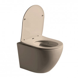 Унитаз подвесной Vincea Globo VT1-14SMC с сиденьем soft-close капучино матовый