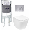 Подвесной унитаз с инсталляцией Weltwasser Amberg 497 ST / Gelbach 043 GL-WT / Amberg RD-CR 10000011857 белый глянцевый