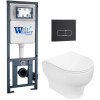 Подвесной унитаз с инсталляцией WeltWasser Marberg 410 / Erlenbach 004 GL-WT / MAR 410 SE MT-BL 10000010377 белый глянец
