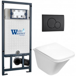 Подвесной унитаз с инсталляцией WeltWasser Marberg 507 / Rotbach 004 GL-WT / MAR 507 RD MT-BL 10000010979 белый глянцевый
