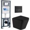 Подвесной унитаз с инсталляцией Weltwasser Marberg 410 / Gelbach 043 MT-BL / MAR 410 SE MT-BL 10000012000 черный матовый
