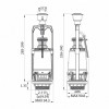 Арматура смывная Iddis F012400-0005 1-уровневая, боковой подвод