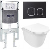 Подвесной унитаз с инсталляцией WeltWasser Amberg 497 ST / Telbach 004 GL-WT / Amberg RD-BL 10000006763 белый глянцевый