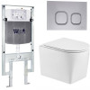 Подвесной унитаз с инсталляцией WeltWasser Amberg 497 ST / Nesenbach 004 GL-WT / Amberg RD-CR 10000008929 белый глянцевый