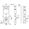 Подвесной унитаз с инсталляцией Weltwasser Marberg 410 / Gelbach 043 GL-BL / MAR 410 RD MT-BL 10000011953 черный глянцевый