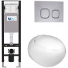 Подвесной унитаз с инсталляцией WeltWasser Amberg 350 / Jeckenbach 004 GL-WT / Amberg RD-CR 10000012345 белый глянец