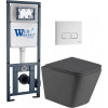 Подвесной унитаз с инсталляцией Weltwasser Marberg 410 / Gelbach 043 MT-GR / MAR 410 SE GL-WT 10000012039 серый матовый