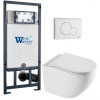 Подвесной унитаз с инсталляцией WeltWasser Marberg 507 / Merzbach 043 XL GL-WT / MAR 507 RD GL-WT 10000013805 белый глянцевый