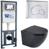 Подвесной унитаз с инсталляцией WeltWasser Marberg 410 / Merzbach 043 MT-BL / MAR 410 RD-CR 10000011350 черный матовый