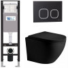 Подвесной унитаз с инсталляцией WeltWasser Amberg 350 / Merzbach 043 XL MT-BL / Amberg RD-BL 10000014097 черный матовый