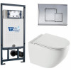 Подвесной унитаз с инсталляцией WeltWasser Marberg 507 / Merzbach 043 XL GL-WT / MAR 507 SE-CR 10000013810 белый глянцевый