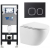 Подвесной унитаз с инсталляцией WeltWasser Amberg 506 / Merzbach 043 MT-WT / Amberg RD-BL 10000011420 белый матовый