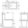 Чаша унитаза Aquanet Rimless Cube 2-C 240208 с сидением Soft Close Slimseat