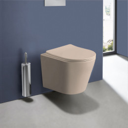 Унитаз подвесной Vincea Piatti VT1-11SMC с сиденьем soft-close капучино матовый