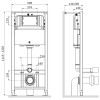 Комплект подвесного унитаза с инсталляцией Am.Pm Spirit V2.0 IS49051.701700MB с сиденьем и клавишей смыва хром глянцевый, черный матовый