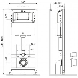 Комплект подвесного унитаза с инсталляцией Am.Pm Spirit V2.0 IS49051.701700MB с сиденьем и клавишей смыва хром глянцевый, черный матовый