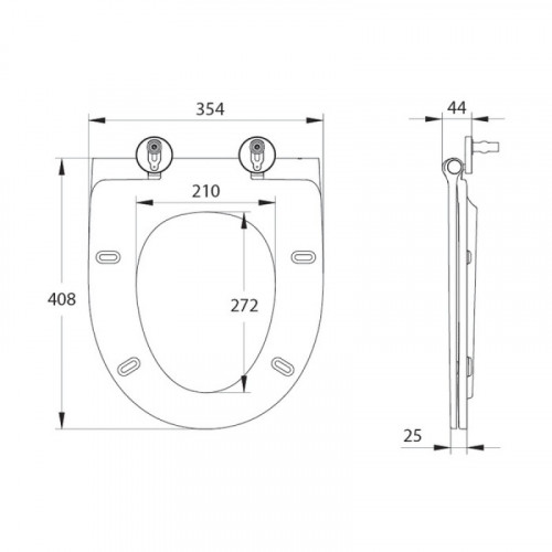 Сиденье для унитаза Iddis 003 003DPSEi31 Soft Close, Easy Fix белое