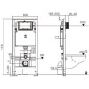 Подвесной унитаз с инсталляцией Weltwasser Amberg 506 / Gelbach 043 GL-BL / Amberg RD-MT CR 10000011943 черный глянцевый