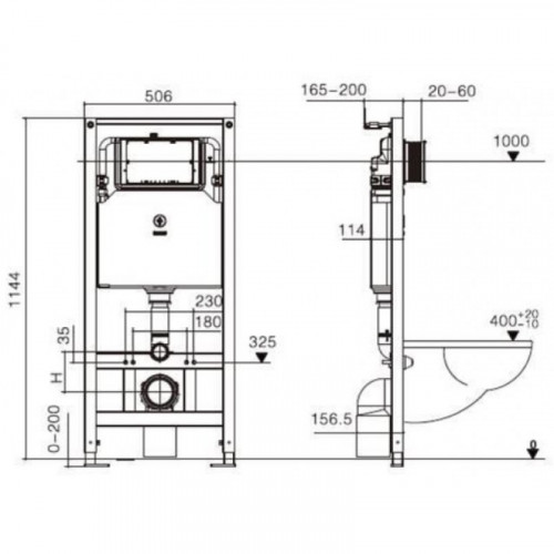 Подвесной унитаз с инсталляцией WeltWasser Amberg 506 / Jeckenbach 004 GL-WT / Amberg RD-CR 10000006800 белый глянец