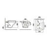 Подвесной унитаз с инсталляцией WeltWasser Amberg 506 / Hofbach 041 GL-WT / Amberg RD-MT CR 10000011659 белый глянец