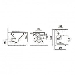 Подвесной унитаз с инсталляцией WeltWasser Amberg 506 / Hofbach 041 GL-WT / Amberg RD-MT CR 10000011659 белый глянец