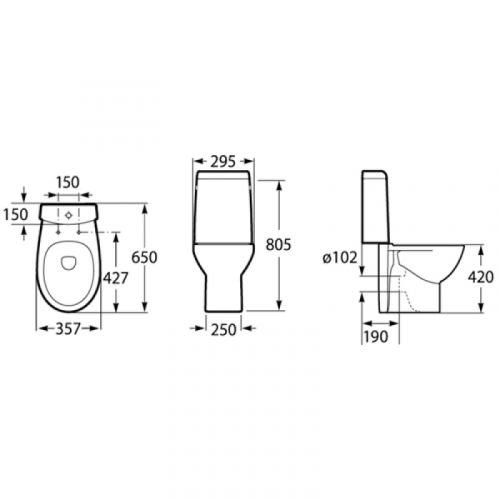 Унитаз Roca Victoria Nord 342ND7000 341ND0000 ZRU9302627 микролифт, черно-белое