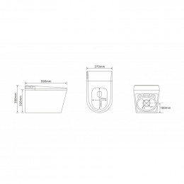 Унитаз подвесной Grossman Smart GR-5702 (590х380х380) белый