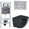 Подвесной унитаз с инсталляцией WeltWasser Amberg 506 ST / Merzbach 043 GL-BL / Amberg RD-CR 10000012192 черный глянцевый