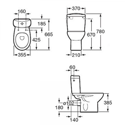 Унитаз Roca Victoria  342399000 34139Z000