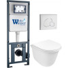 Подвесной унитаз с инсталляцией WeltWasser Marberg 410 / Telbach 004 GL-WT / MAR 410 RD GL-WT 10000011126 белый глянцевый