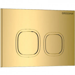 Унитаз с инсталляцией Grossman 97.4455GWS.02.300 с золотой клавишей смыва