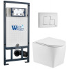 Подвесной унитаз с инсталляцией WeltWasser Marberg 507 / Nesenbach 004 GL-WT / MAR 507 SE GL-WT 10000011726 белый глянцевый