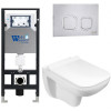 Подвесной унитаз с инсталляцией WeltWasser Amberg 506 / Kehlbach 004 GL-WT / Amberg RD-MT CR 10000006805 белый глянец