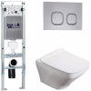 Подвесной унитаз с инсталляцией WeltWasser Amberg 350 ST / Hofbach 041 GL-WT / Amberg RD-CR 10000011643 белый глянец