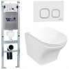 Подвесной унитаз с инсталляцией WeltWasser Amberg 350 ST / Odenbach 004 GL-WT / Amberg RD-WT 10000006566 белый глянцевый