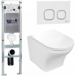 Подвесной унитаз с инсталляцией WeltWasser Amberg 350 ST / Odenbach 004 GL-WT / Amberg RD-WT 10000006566 белый глянцевый